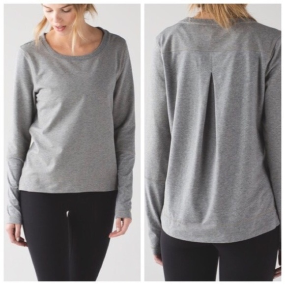 lululemon athletica Tops - Lululemon Belle Long Sleeve Pullover Shirt - Gray